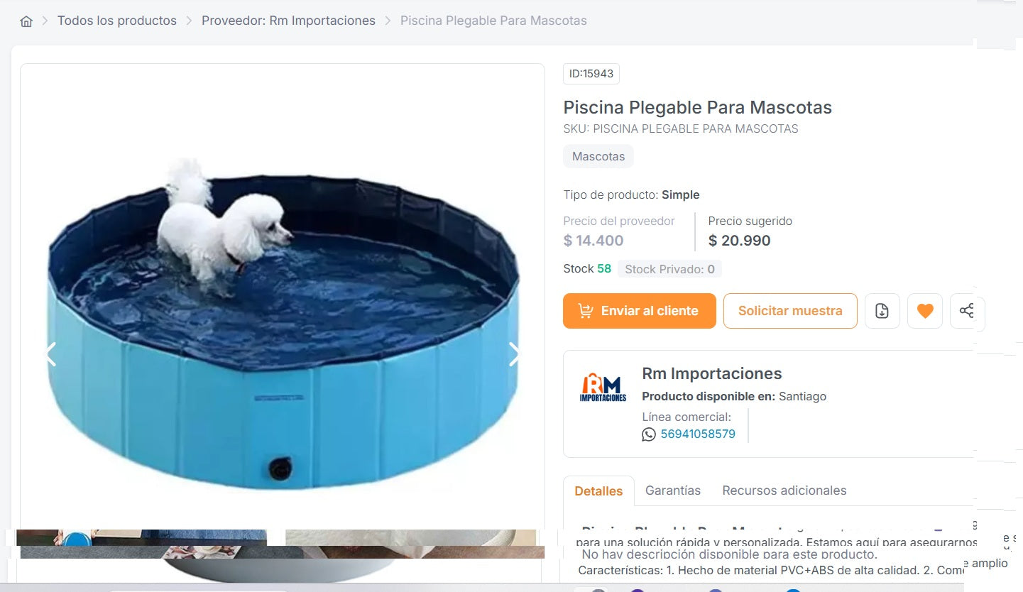 PISCINA PLEGABLE PARA MASCOTAS